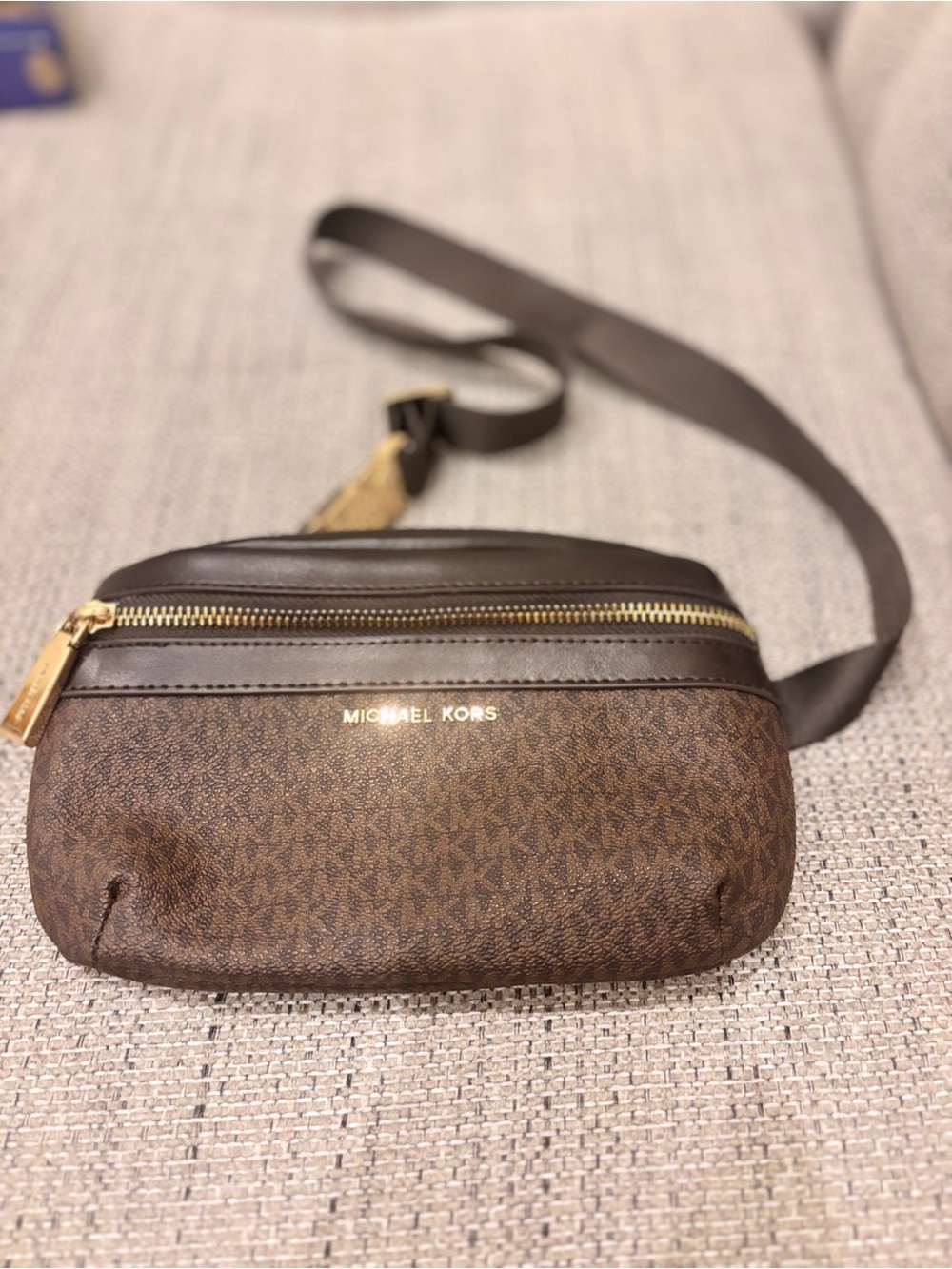 Michael Kors  Brown Logo Crossbody Bag